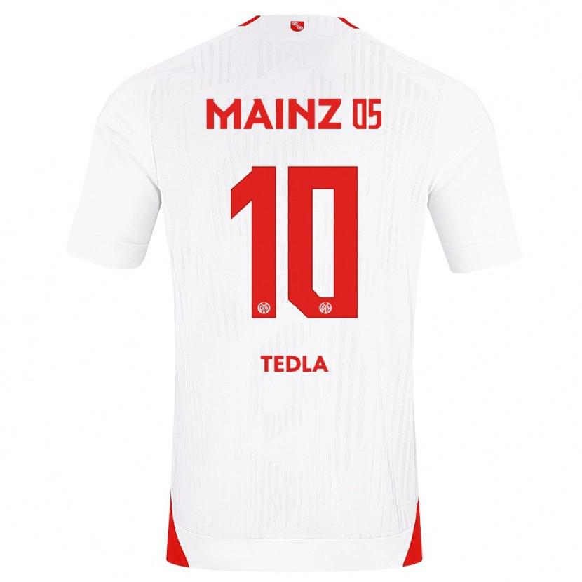 Danxen Mujer Camiseta Simon Tedla #10 Blanco Rojo Amarillo 2ª Equipación 2026/27 La Camisa