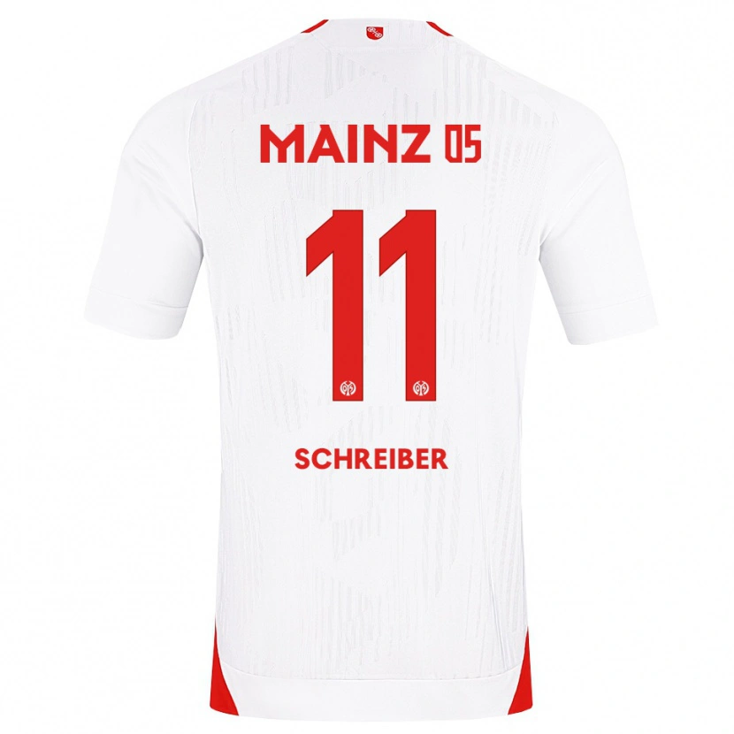 Danxen Mujer Camiseta Philipp Schreiber #11 Blanco Rojo Amarillo 2ª Equipación 2026/27 La Camisa