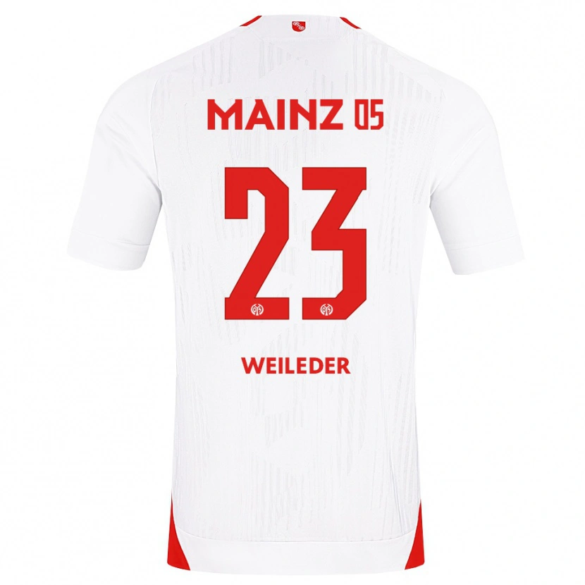 Danxen Mujer Camiseta Tobias Weileder #23 Blanco Rojo Amarillo 2ª Equipación 2026/27 La Camisa