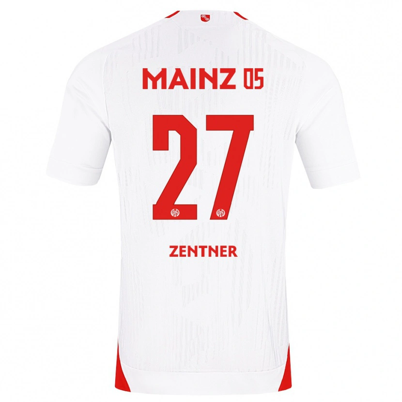 Danxen Mujer Camiseta Robin Zentner #27 Blanco Rojo Amarillo 2ª Equipación 2026/27 La Camisa