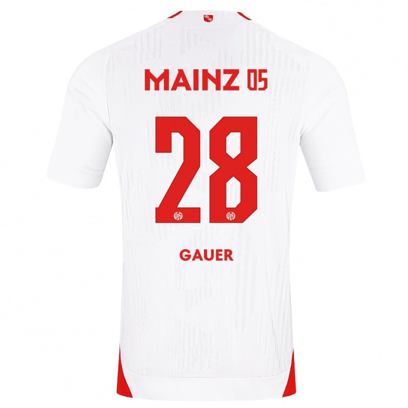 Danxen Mujer Camiseta Luke Gauer #28 Blanco Rojo Amarillo 2ª Equipación 2026/27 La Camisa