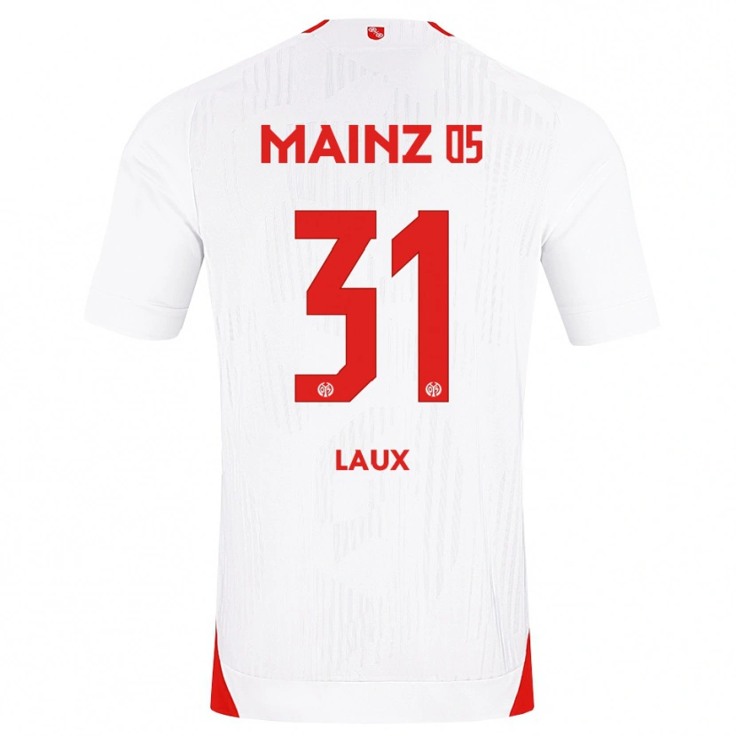 Danxen Mujer Camiseta Lucas Laux #31 Blanco Rojo Amarillo 2ª Equipación 2026/27 La Camisa