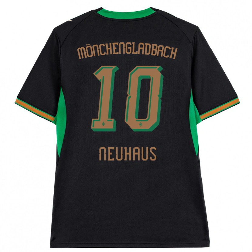 Danxen Mujer Camiseta Florian Neuhaus #10 Negro Naranja Verde Marrón 2ª Equipación 2026/27 La Camisa