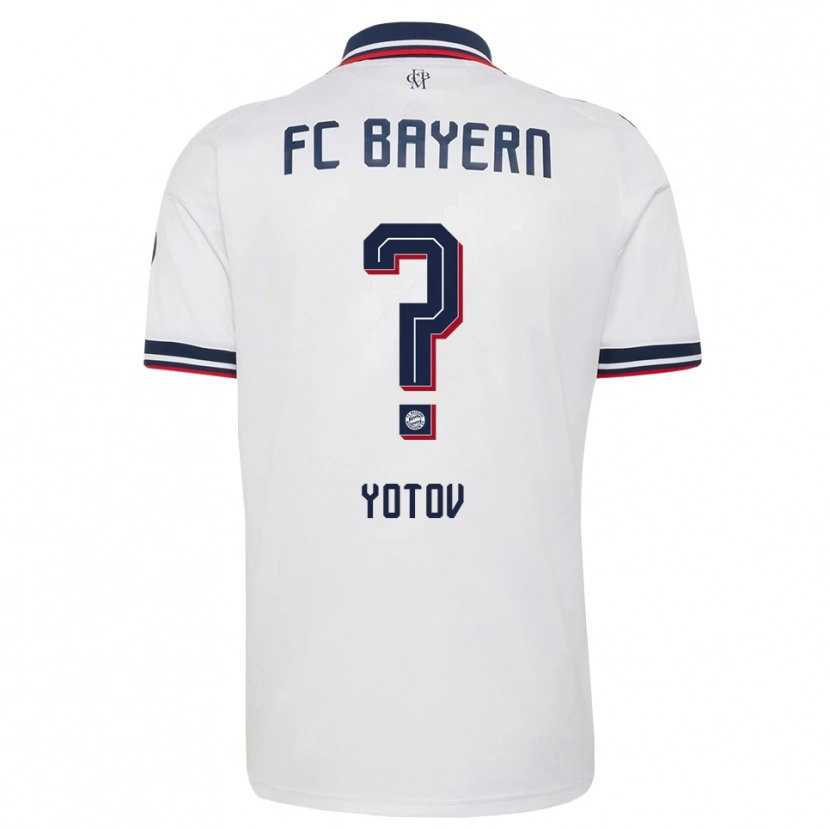 Danxen Mujer Camiseta Valentin Yotov #0 Gris Blanco Rojo 2ª Equipación 2026/27 La Camisa