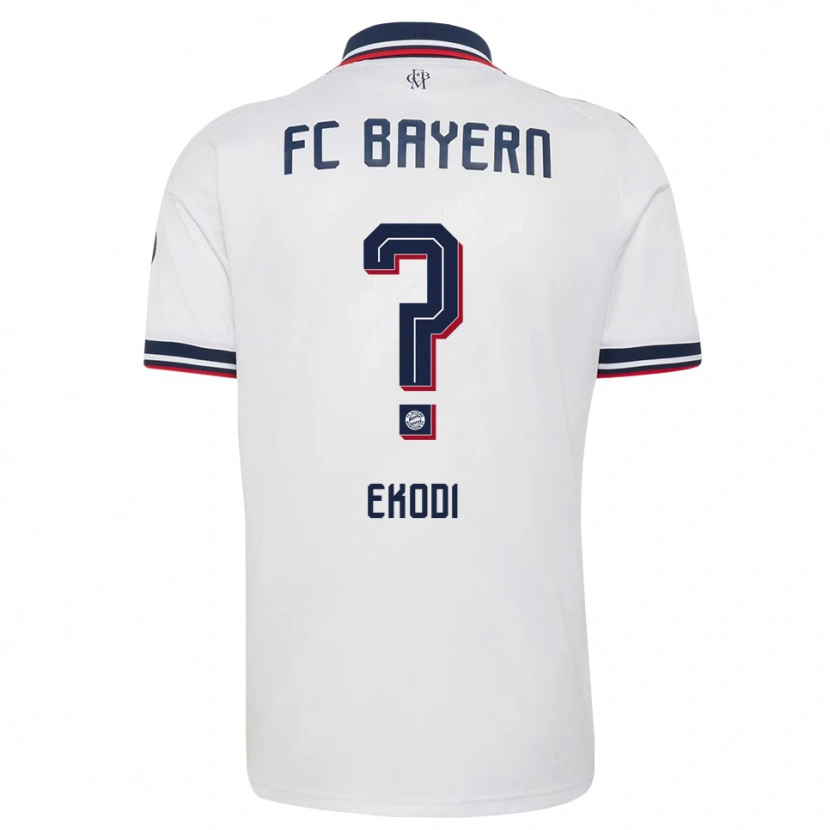 Danxen Mujer Camiseta Michel Ekodi #0 Gris Blanco Rojo 2ª Equipación 2026/27 La Camisa