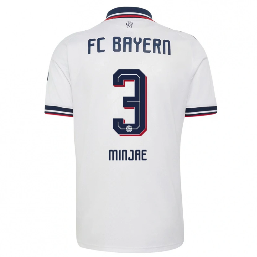 Danxen Mujer Camiseta Min-Jae Kim #3 Gris Blanco Rojo 2ª Equipación 2026/27 La Camisa