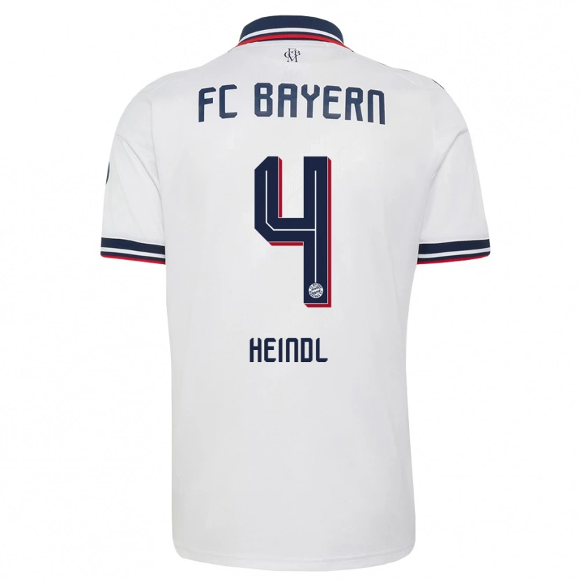 Danxen Mujer Camiseta David Heindl #4 Gris Blanco Rojo 2ª Equipación 2026/27 La Camisa