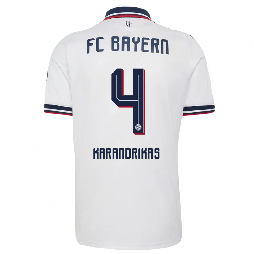 Danxen Mujer Camiseta Konstantinos Karandrikas #4 Gris Blanco Rojo 2ª Equipación 2026/27 La Camisa
