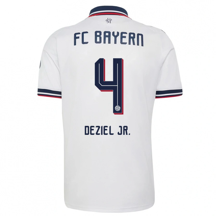 Danxen Mujer Camiseta Robert Deziel Jr. #4 Gris Blanco Rojo 2ª Equipación 2026/27 La Camisa
