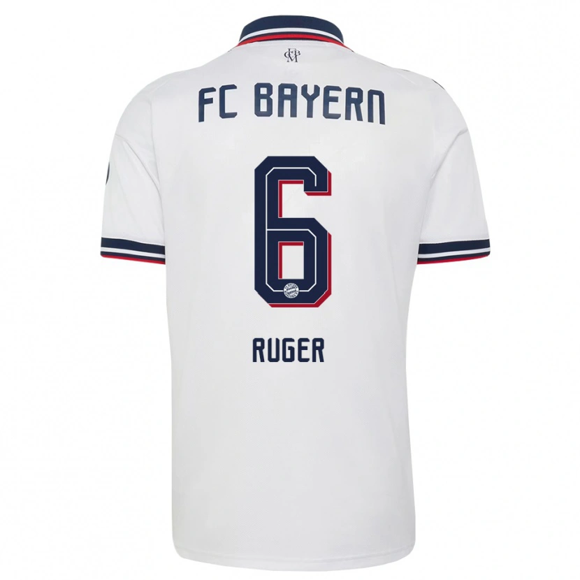 Danxen Mujer Camiseta Kurt Ruger #6 Gris Blanco Rojo 2ª Equipación 2026/27 La Camisa