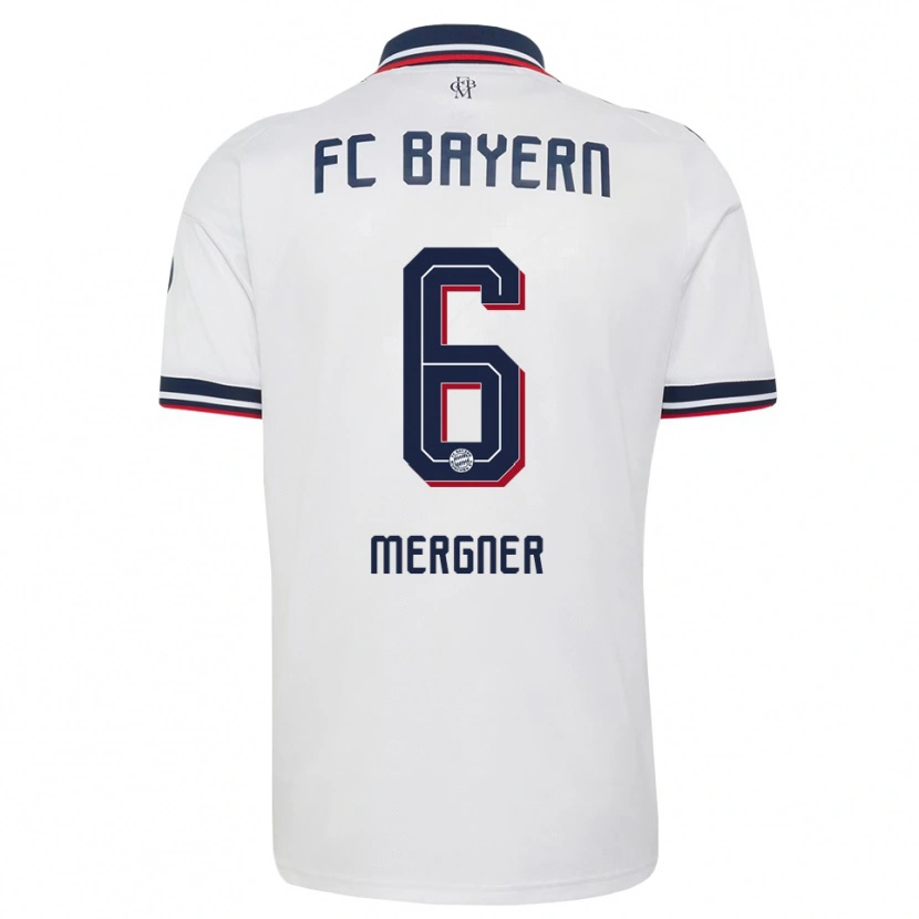 Danxen Mujer Camiseta Max Mergner #6 Gris Blanco Rojo 2ª Equipación 2026/27 La Camisa