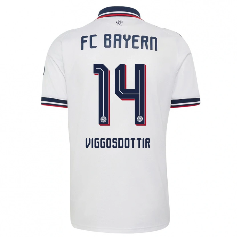 Danxen Mujer Camiseta Glodis Perla Viggosdottir #14 Gris Blanco Rojo 2ª Equipación 2026/27 La Camisa