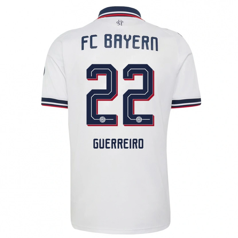 Danxen Mujer Camiseta Raphael Guerreiro #22 Gris Blanco Rojo 2ª Equipación 2026/27 La Camisa