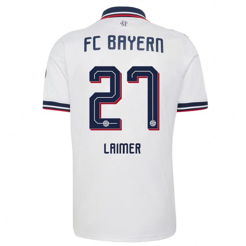 Danxen Mujer Camiseta Konrad Laimer #27 Gris Blanco Rojo 2ª Equipación 2026/27 La Camisa