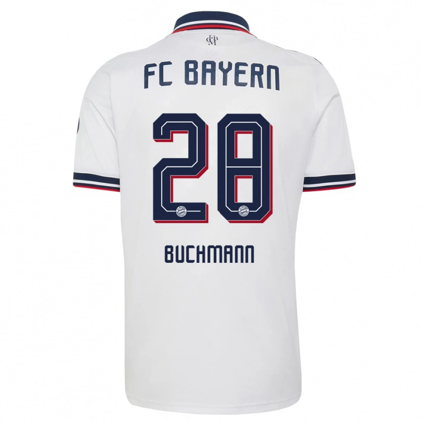 Danxen Mujer Camiseta Tarek Buchmann #28 Gris Blanco Rojo 2ª Equipación 2026/27 La Camisa