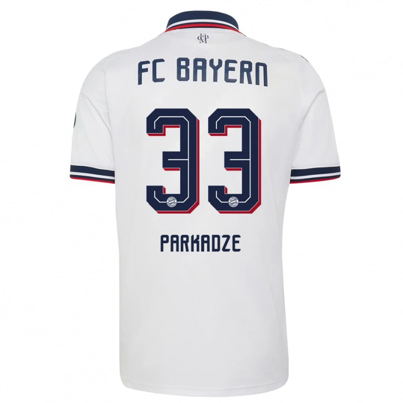 Danxen Mujer Camiseta Luka Parkadze #33 Gris Blanco Rojo 2ª Equipación 2026/27 La Camisa
