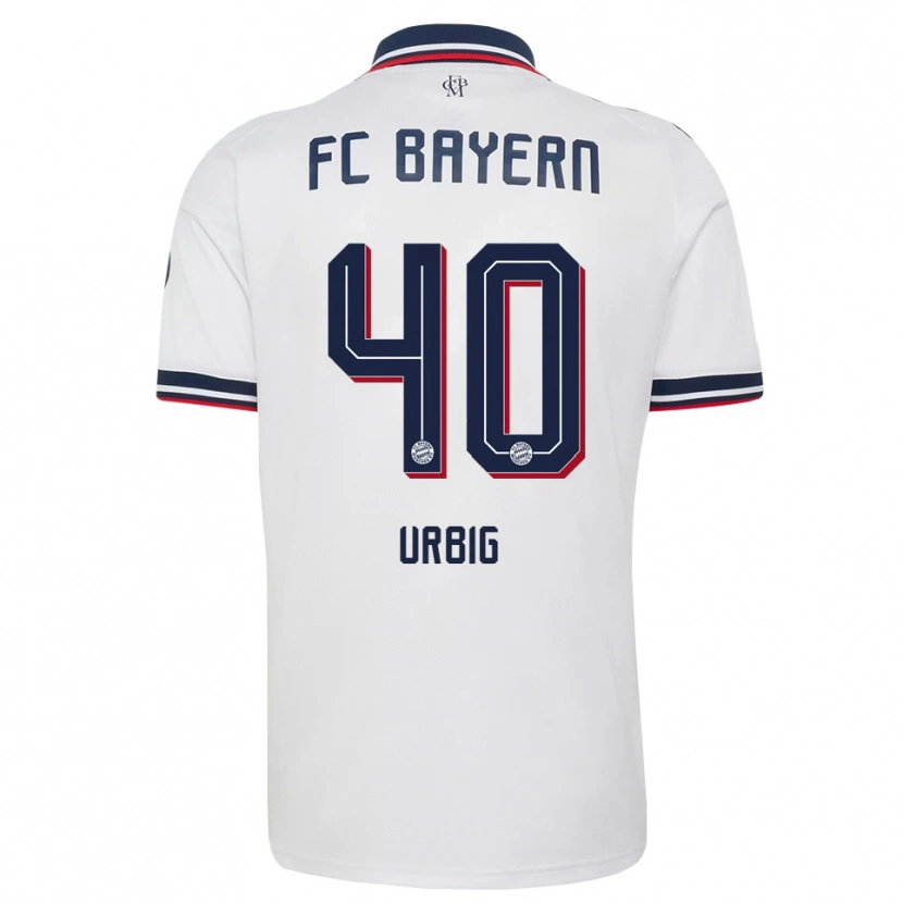 Danxen Mujer Camiseta Jonas Urbig #40 Gris Blanco Rojo 2ª Equipación 2026/27 La Camisa