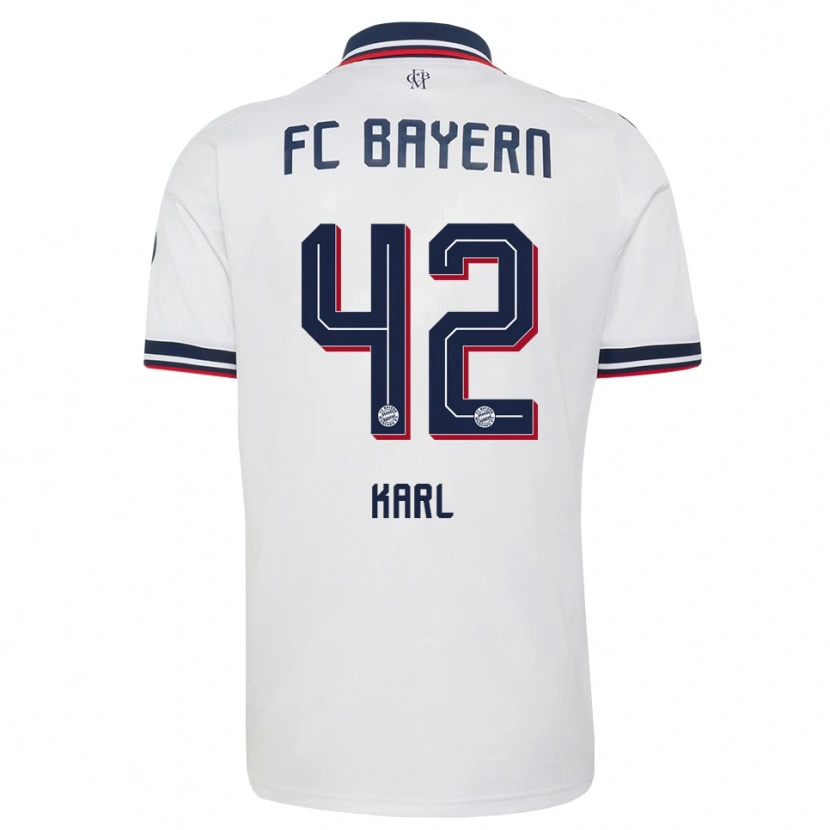Danxen Mujer Camiseta Lennart Karl #42 Gris Blanco Rojo 2ª Equipación 2026/27 La Camisa