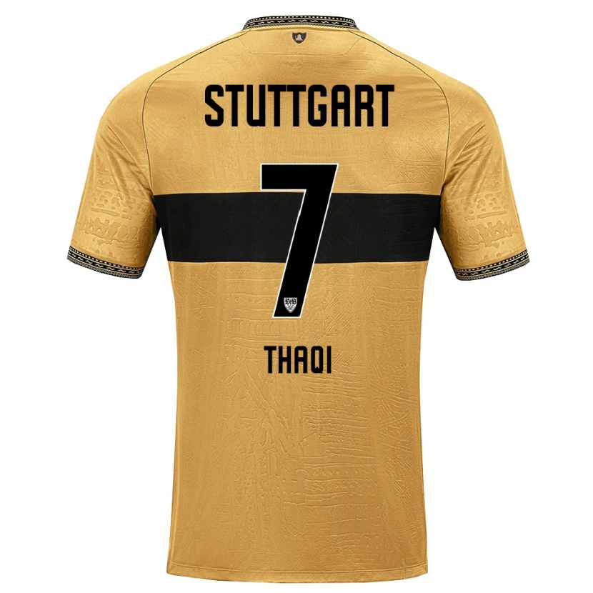 Danxen Mujer Camiseta Arlind Thaqi #7 Blanco Negro Marrón 2ª Equipación 2026/27 La Camisa