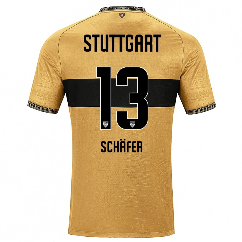Danxen Mujer Camiseta Moritz Schäfer #13 Blanco Negro Marrón 2ª Equipación 2026/27 La Camisa