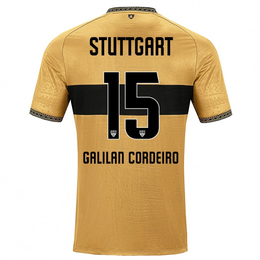 Danxen Mujer Camiseta Guilherme Galilan Cordeiro #15 Blanco Negro Marrón 2ª Equipación 2026/27 La Camisa