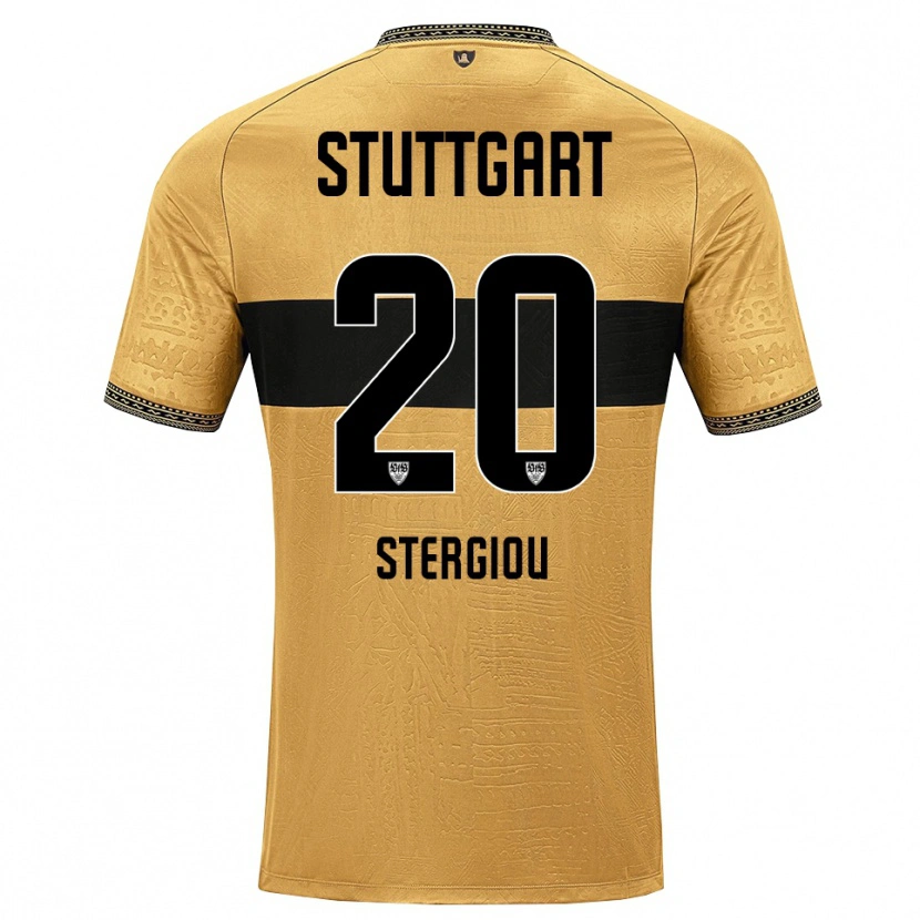 Danxen Mujer Camiseta Leonidas Stergiou #20 Blanco Negro Marrón 2ª Equipación 2026/27 La Camisa