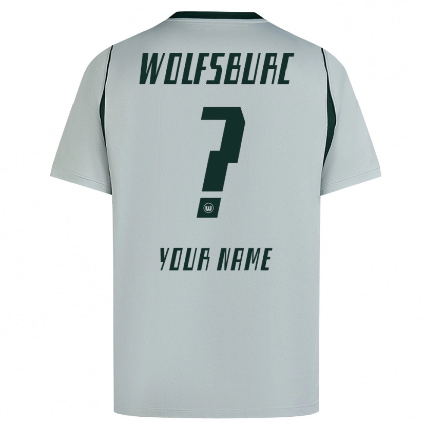 Danxen Mujer Camiseta Su Nombre #0 Verde Gris 2ª Equipación 2026/27 La Camisa
