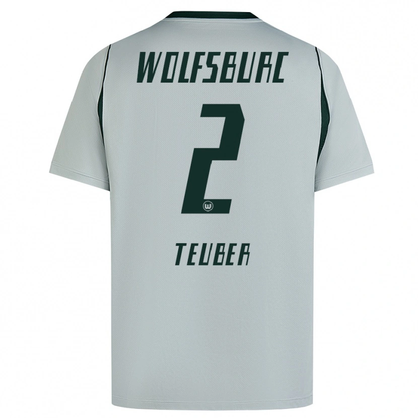 Danxen Mujer Camiseta Julius Teuber #2 Verde Gris 2ª Equipación 2026/27 La Camisa