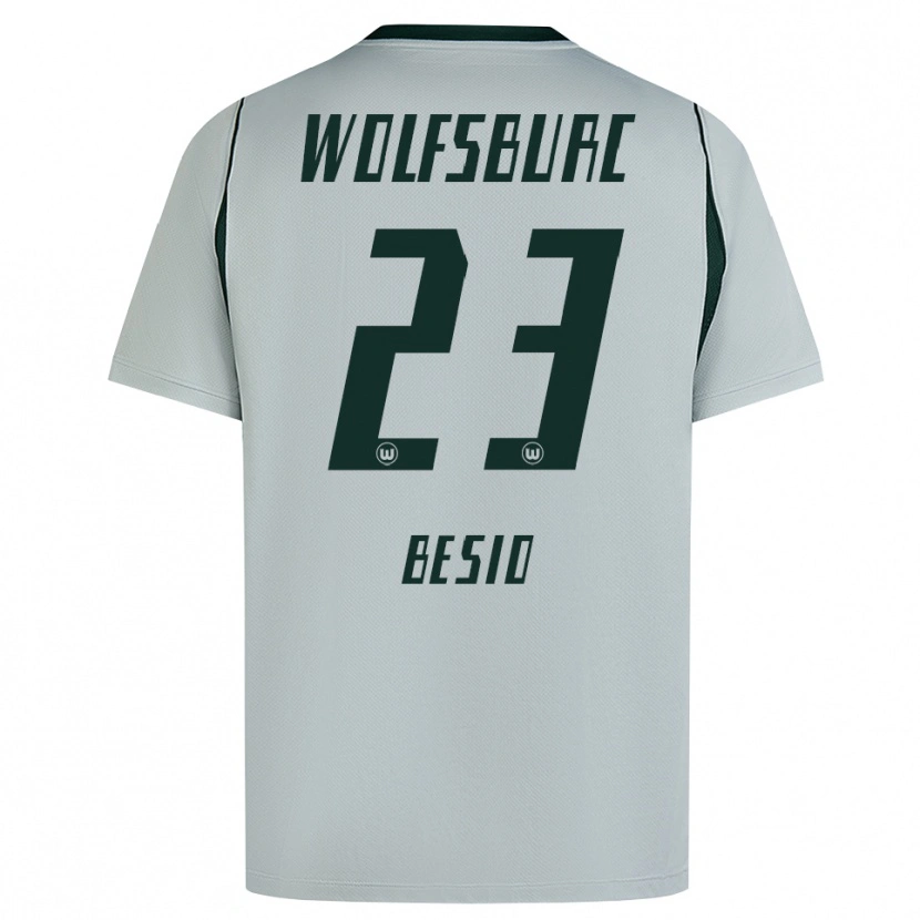 Danxen Mujer Camiseta Alessio Besio #23 Verde Gris 2ª Equipación 2026/27 La Camisa