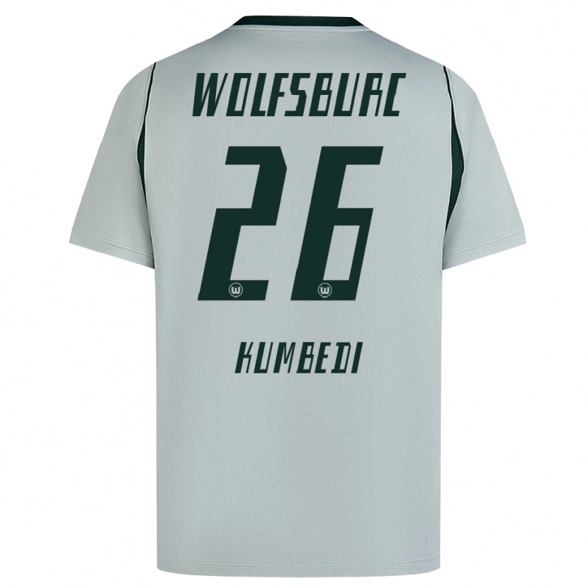 Danxen Mujer Camiseta Saël Kumbedi #26 Verde Gris 2ª Equipación 2026/27 La Camisa