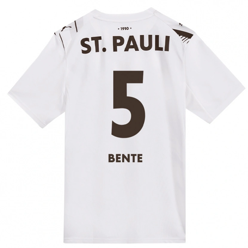 Danxen Mujer Camiseta Joris Bente #5 Café Blanco Rojo 2ª Equipación 2026/27 La Camisa