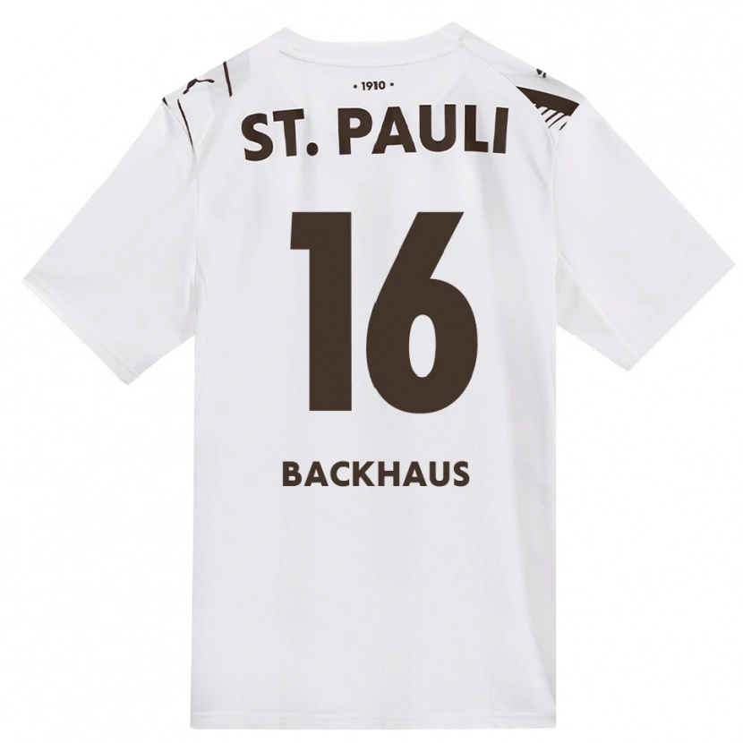Danxen Mujer Camiseta Ols Backhaus #16 Café Blanco Rojo 2ª Equipación 2026/27 La Camisa
