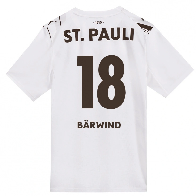 Danxen Mujer Camiseta Jonas Bärwind #18 Café Blanco Rojo 2ª Equipación 2026/27 La Camisa