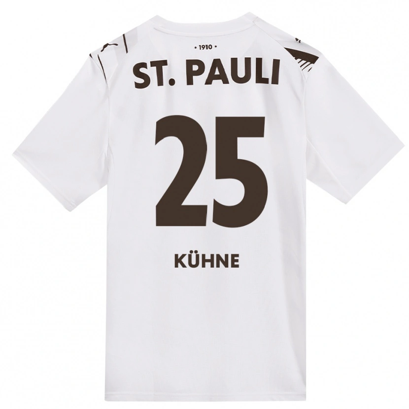 Danxen Mujer Camiseta Florian Kühne #25 Café Blanco Rojo 2ª Equipación 2026/27 La Camisa
