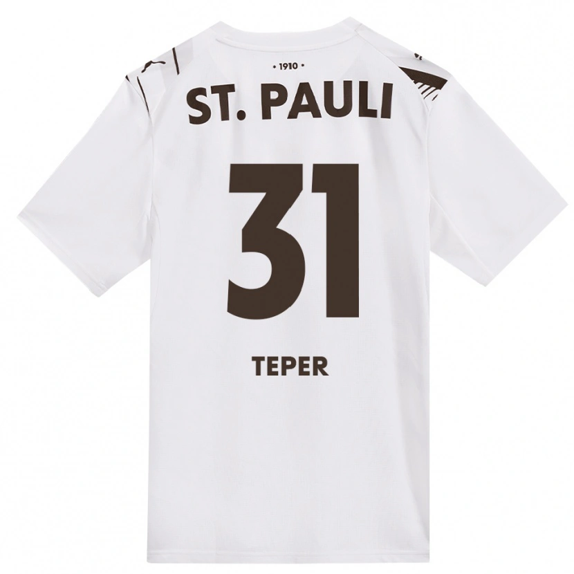 Danxen Mujer Camiseta M. Teper #31 Café Blanco Rojo 2ª Equipación 2026/27 La Camisa