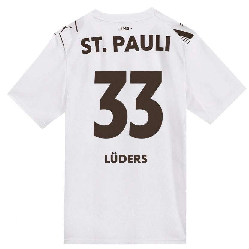 Danxen Mujer Camiseta Ben Lüders #33 Café Blanco Rojo 2ª Equipación 2026/27 La Camisa