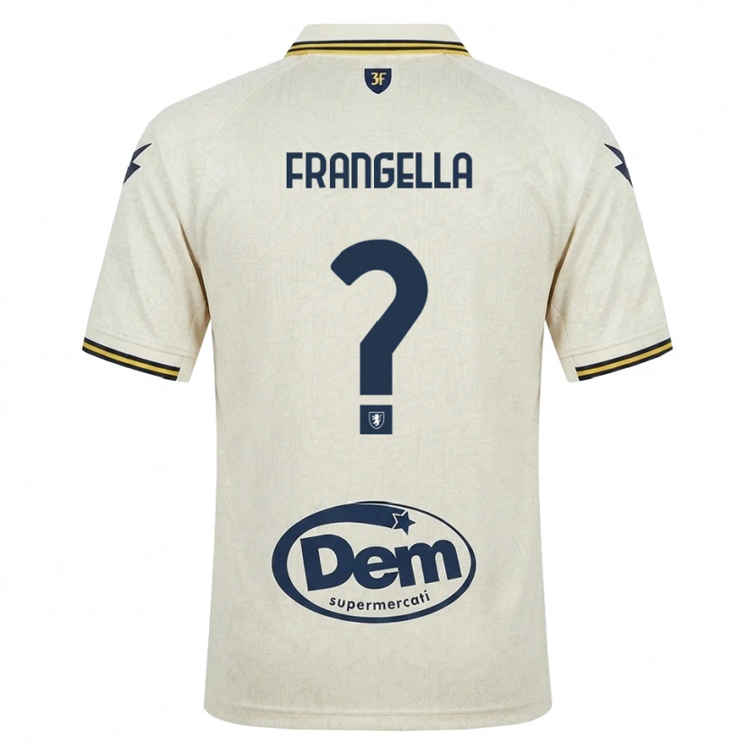 Danxen Mujer Camiseta Francesco Frangella #0 Oldlace Amarillo Negro 2ª Equipación 2026/27 La Camisa
