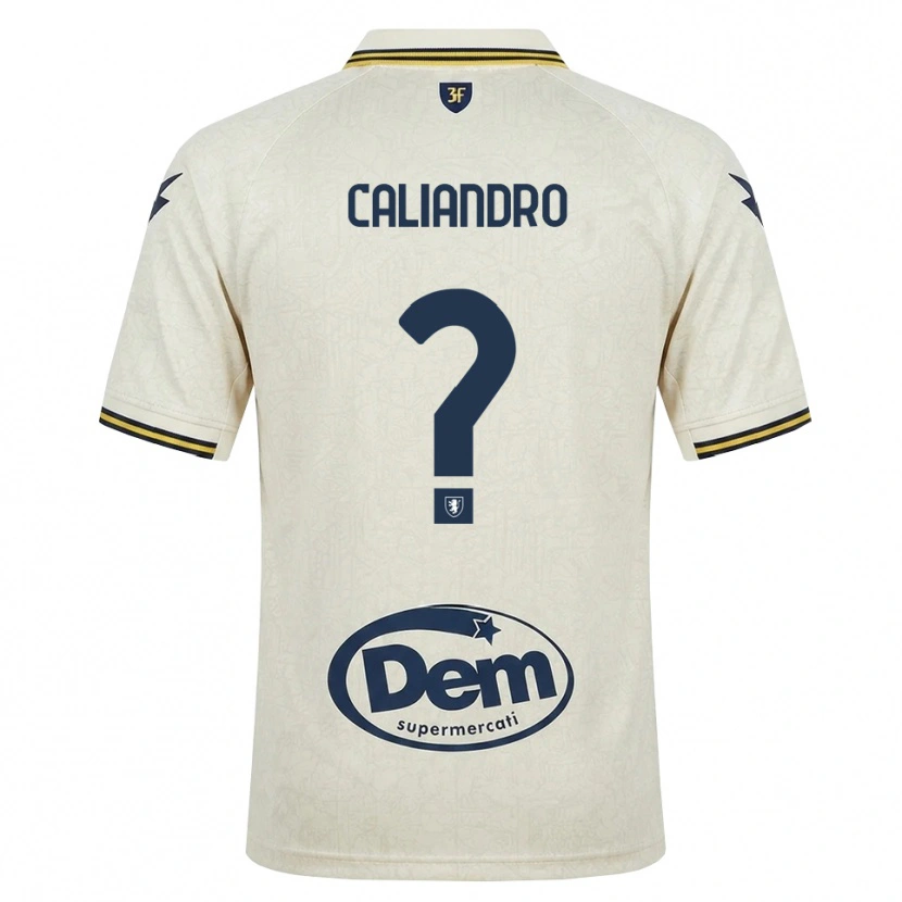 Danxen Mujer Camiseta Stanislao Caliandro #0 Oldlace Amarillo Negro 2ª Equipación 2026/27 La Camisa