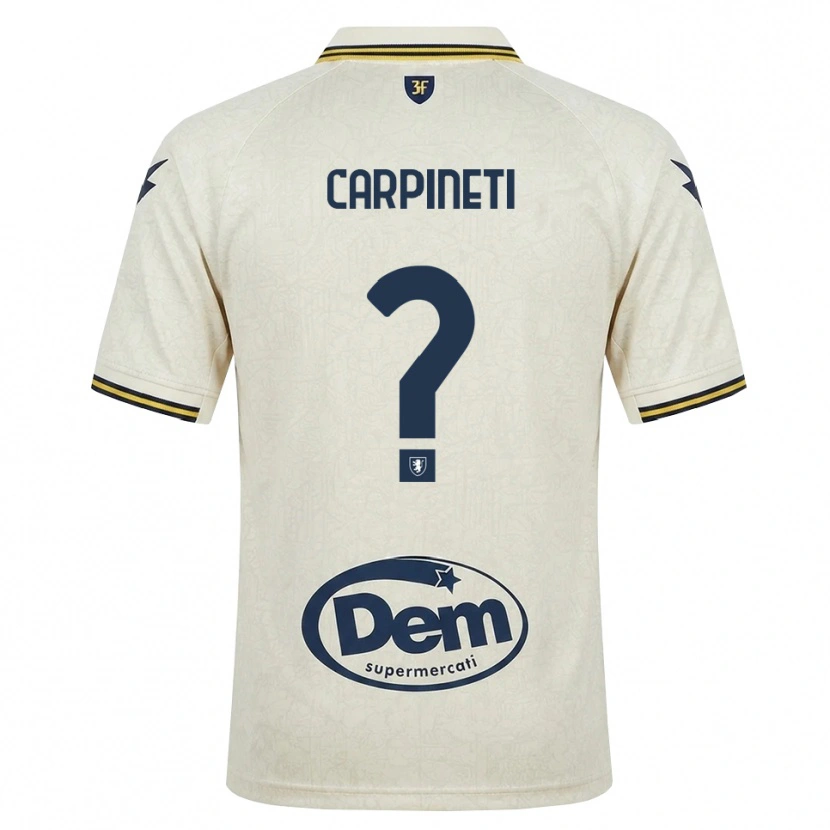 Danxen Mujer Camiseta Cristiano Carpineti #0 Oldlace Amarillo Negro 2ª Equipación 2026/27 La Camisa