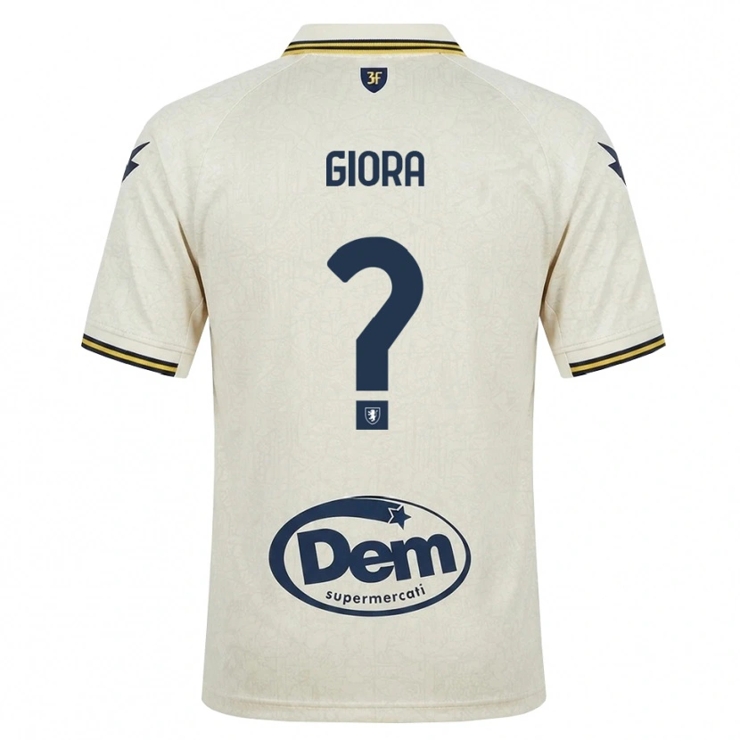 Danxen Mujer Camiseta Federico Giora #0 Oldlace Amarillo Negro 2ª Equipación 2026/27 La Camisa