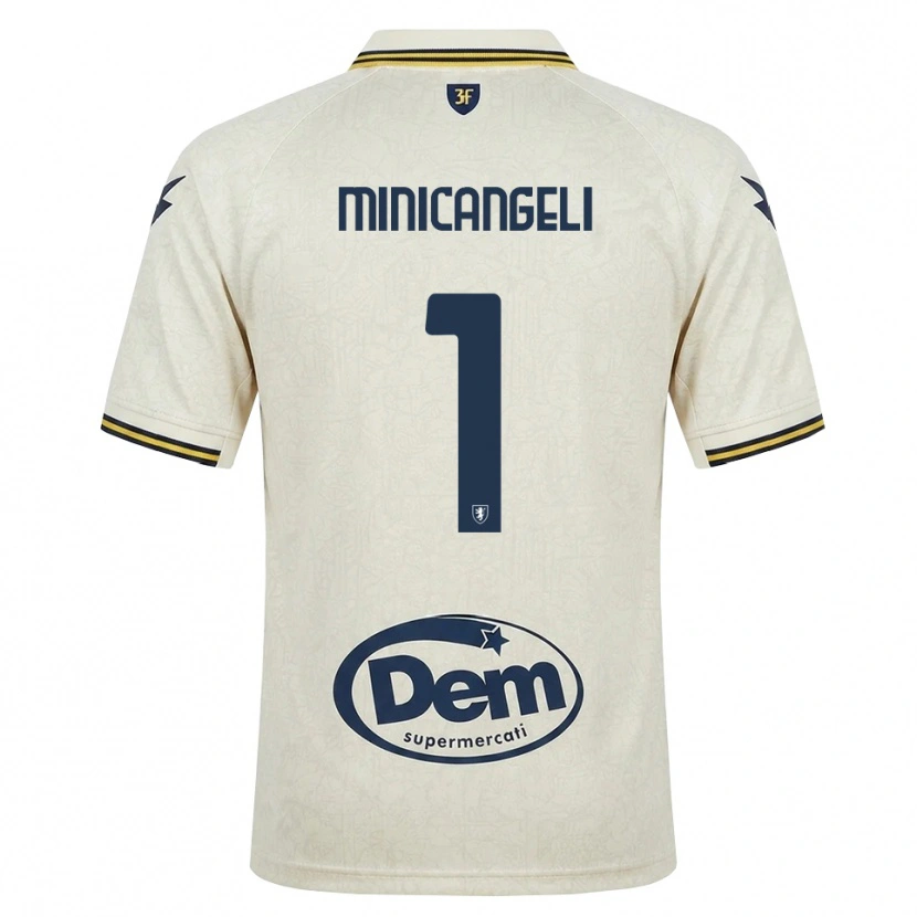 Danxen Mujer Camiseta Francesco Minicangeli #1 Oldlace Amarillo Negro 2ª Equipación 2026/27 La Camisa