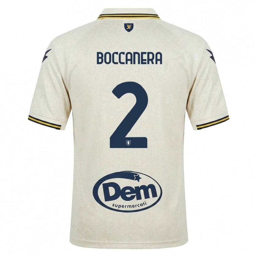 Danxen Mujer Camiseta Alessio Boccanera #2 Oldlace Amarillo Negro 2ª Equipación 2026/27 La Camisa