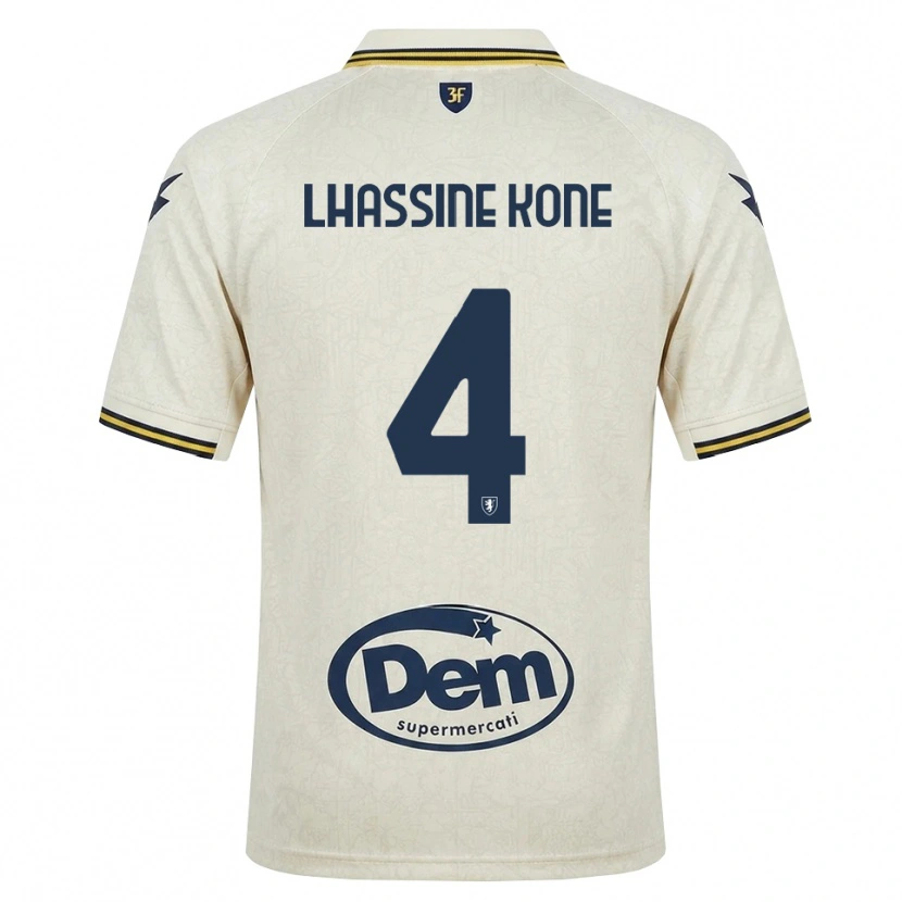 Danxen Mujer Camiseta Ben Lhassine Kone #4 Oldlace Amarillo Negro 2ª Equipación 2026/27 La Camisa