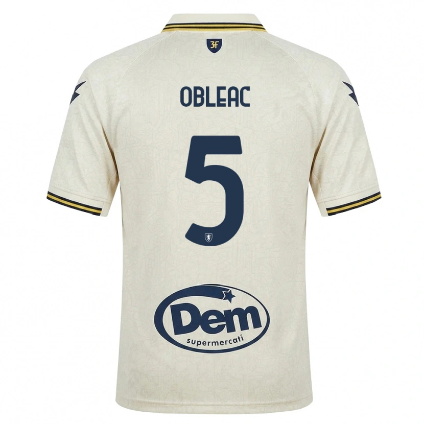 Danxen Mujer Camiseta Matteo Obleac #5 Oldlace Amarillo Negro 2ª Equipación 2026/27 La Camisa