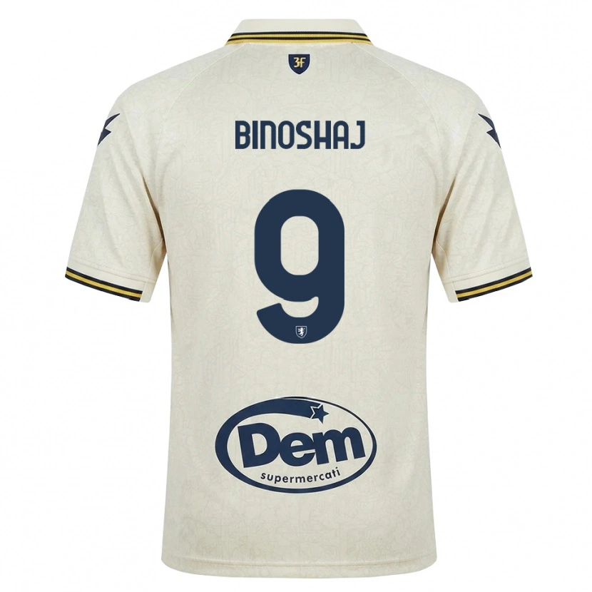 Danxen Mujer Camiseta Samuele Binoshaj #9 Oldlace Amarillo Negro 2ª Equipación 2026/27 La Camisa