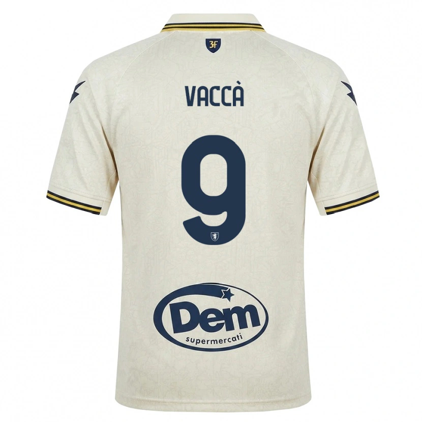 Danxen Mujer Camiseta Antonio Vaccà #9 Oldlace Amarillo Negro 2ª Equipación 2026/27 La Camisa