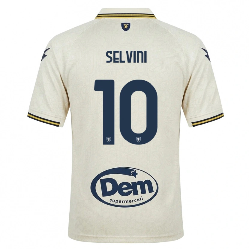 Danxen Mujer Camiseta Alessandro Selvini #10 Oldlace Amarillo Negro 2ª Equipación 2026/27 La Camisa