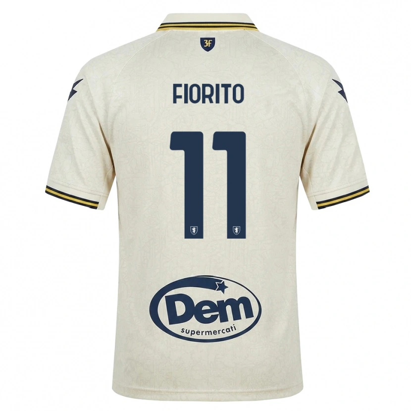 Danxen Mujer Camiseta Loris Fiorito #11 Oldlace Amarillo Negro 2ª Equipación 2026/27 La Camisa
