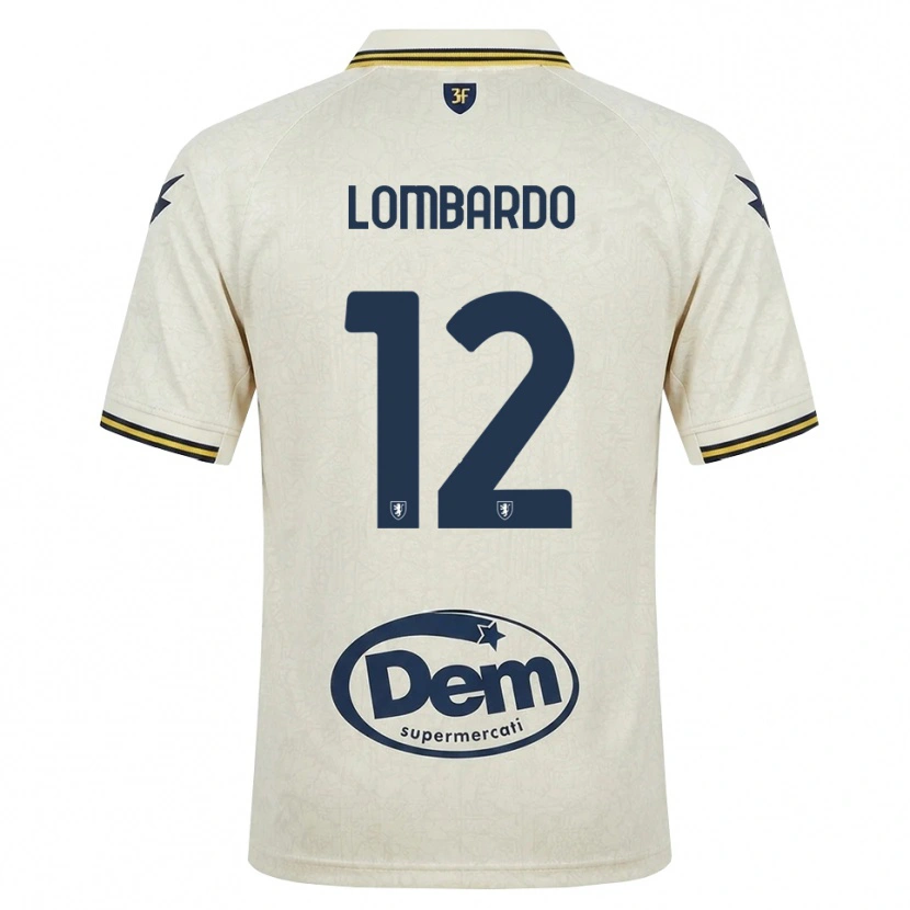 Danxen Mujer Camiseta Alessandro Lombardo #12 Oldlace Amarillo Negro 2ª Equipación 2026/27 La Camisa