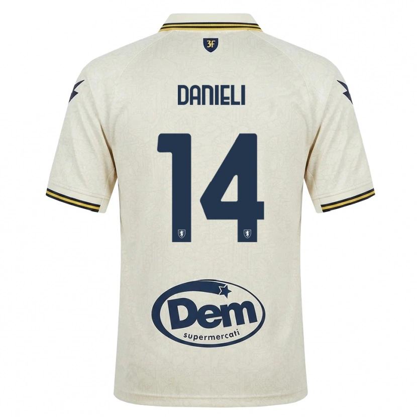 Danxen Mujer Camiseta Lorenzo Danieli #14 Oldlace Amarillo Negro 2ª Equipación 2026/27 La Camisa